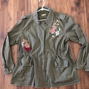 Maurices Anorak embroidered jacket size 2